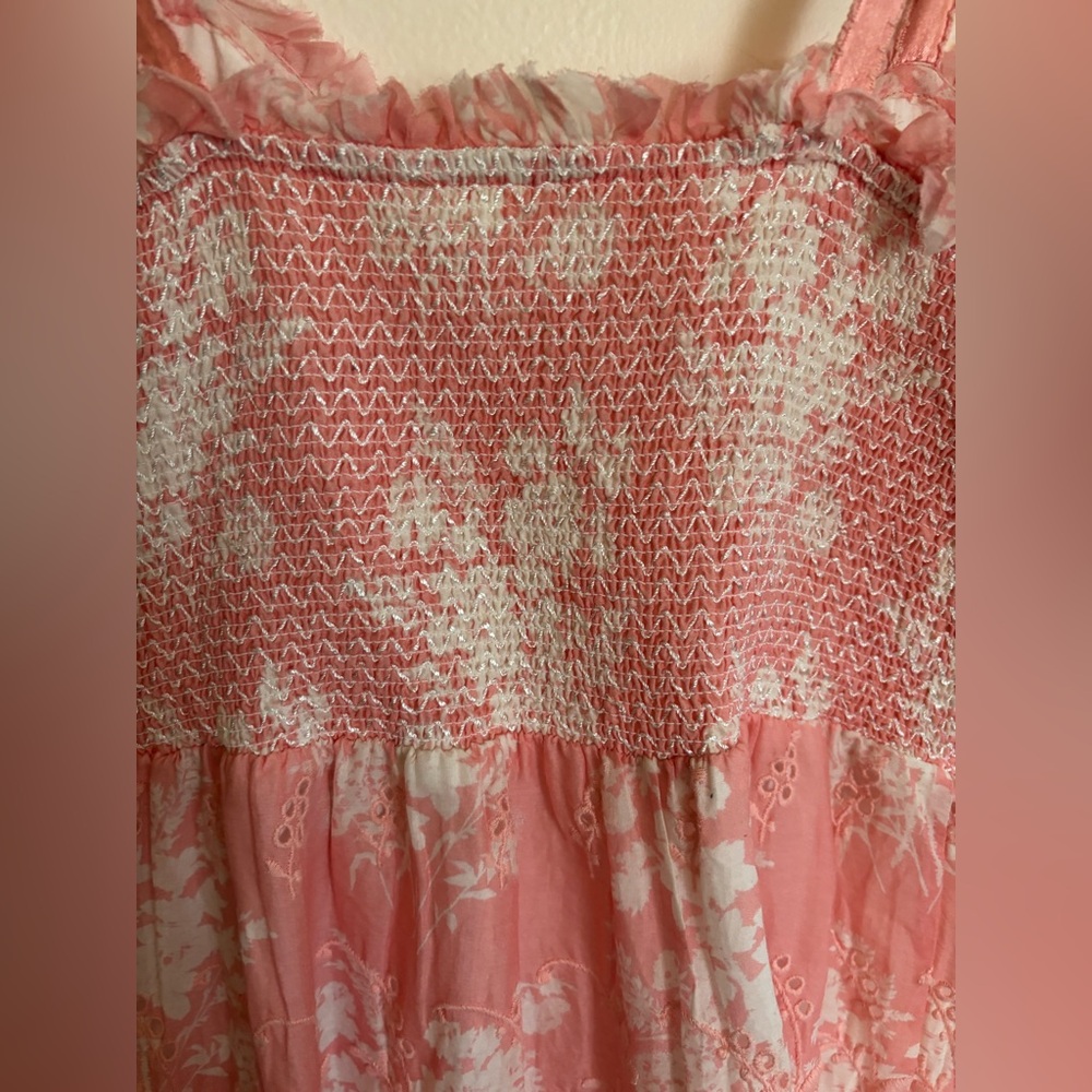 Love Shack Fancy Olani Mini Coral Romance Dress Size Small - Picture 9 of 10